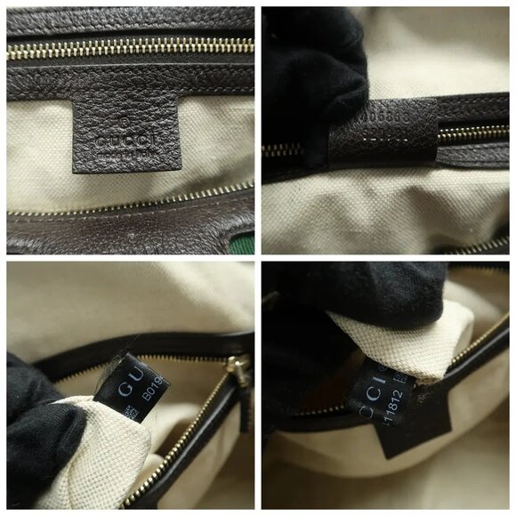 GUCCI Boston Brown Cloth Satchel 818-040225 - Picture 11 of 12